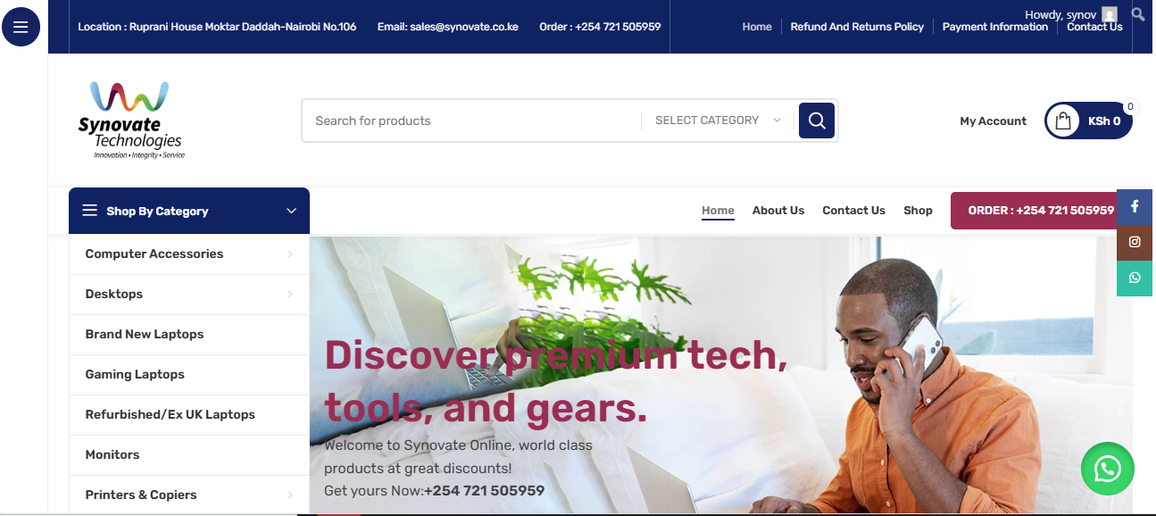 Synovate Technologies Ecommerce Website Design & Development