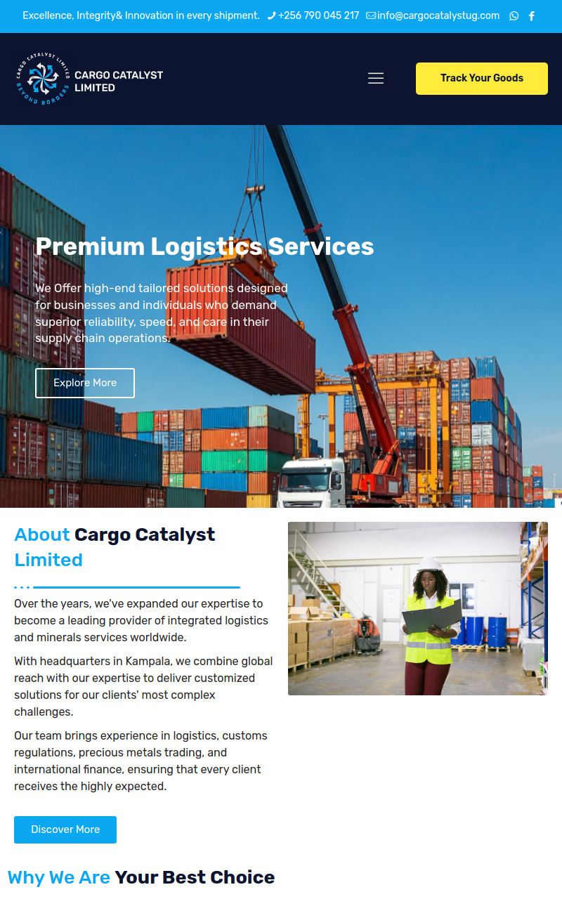 Website Design Project: Cargo Catalyst Uganda