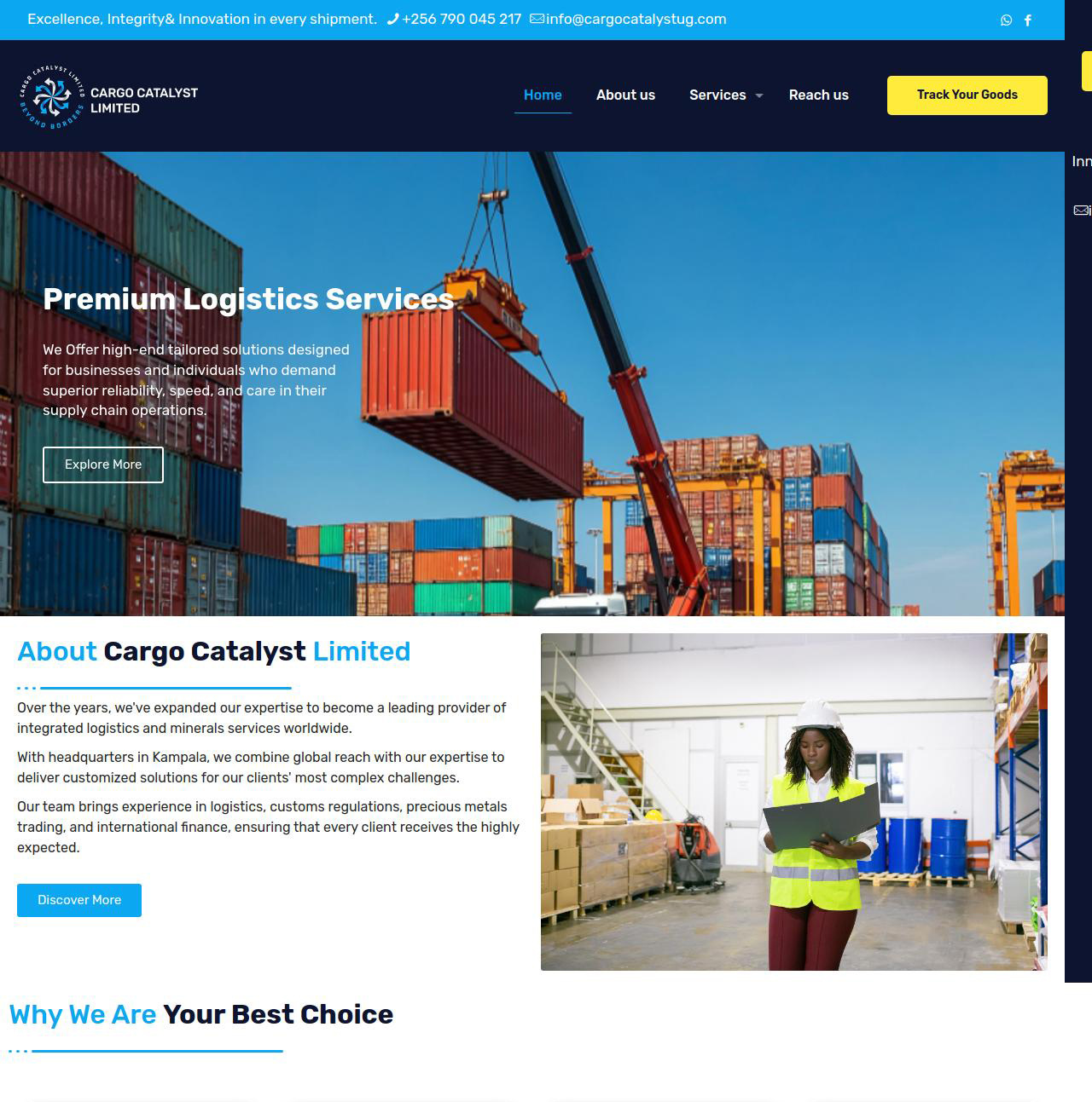 Website Design Project: Cargo Catalyst Uganda
